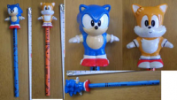 Cute Sonic &amp; Tails Pencil Toppers