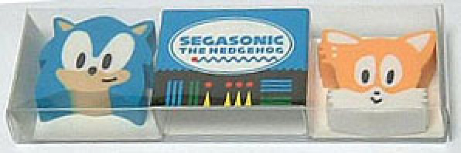 SegaSonic & Tails erasers