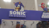 Sonic the Hedgehog retail display in 2021