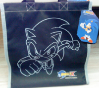 Sonic X Themed canvas tote bag